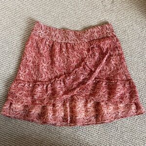 Sezane Mini Skirt Kashmir Print Red